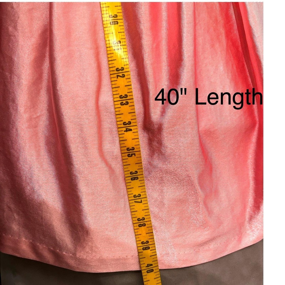 Vintage Robe Women Medium Pink Satin Liquid Shiny Loungewear Made in USA - Picture 11 of 11